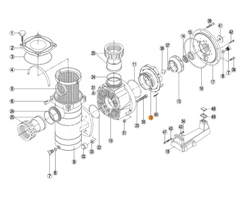 Муфта насоса KAN с прокладкой д.110 Kripsol RPUM2425.02R/RBH0015.02R