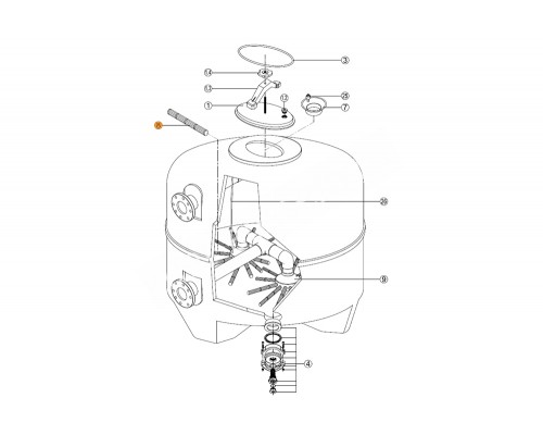 Сепаратор фильтра BRASIL Kripsol L540мм R854 BC.A/RFD0114.10R/RCFI0008.08R