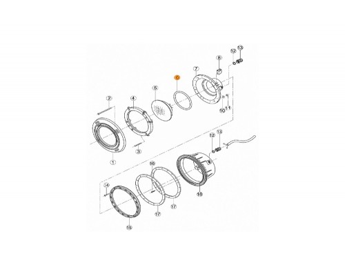 Прокл.-кольцо резин.уплотнения крышки контактов лампы прож. PLM-312  Kripsol RPR 040.A