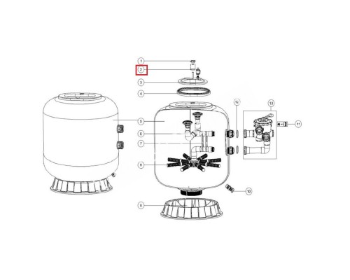 Крепежная планка для смотрового окна фильтра Aquaviva L1200-2500