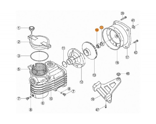 Двигатель к насосу OK- 33 (220В) Kripsol (5011.A/RBM0010.10R)