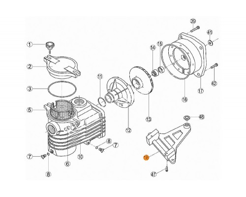 Двигатель к насосу OK- 33 (220В) Kripsol (5011.A/RBM0010.10R)