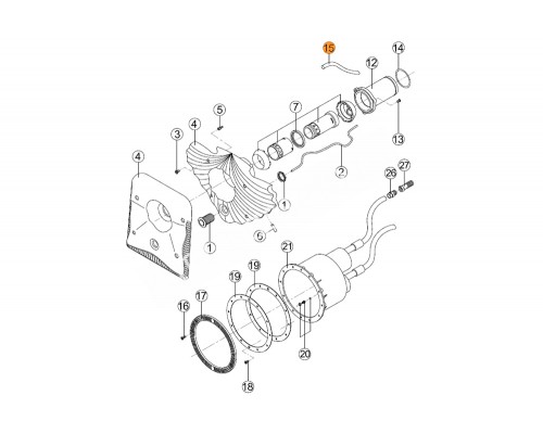 Шланг забора воздуха для противотока HIDROJET/RUSS0015.00R