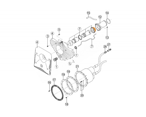 Полусфера (внутренняя) шарнира сопла противотока HIDROJET Kripsol RCC 011.A