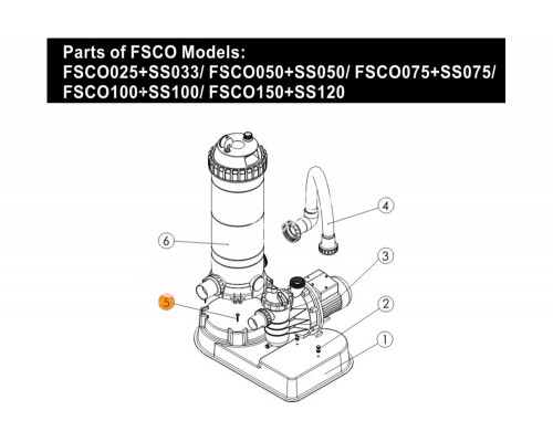 Винт М4х35 (AISI304) платформы общей для фильтра картриджного СЕ и насоса SS Emaux 112032649