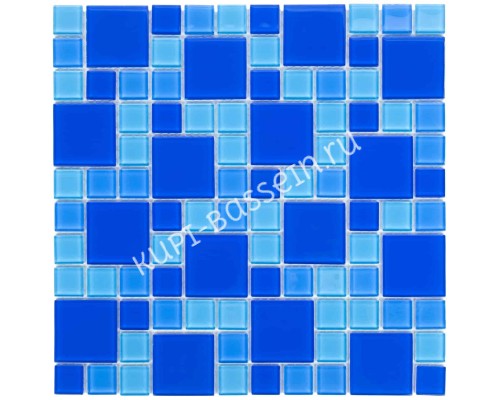 Мозаика для бассейна стеклянная Aquaviva Cristall Dark Blue DCM305 (23 мм - 48 мм)