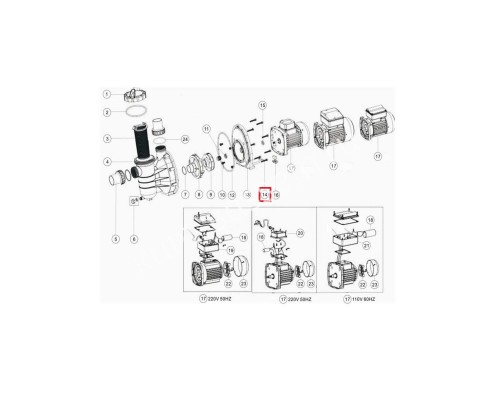 Комплект болтов для корпуса насоса Aquaviva SS M6*30