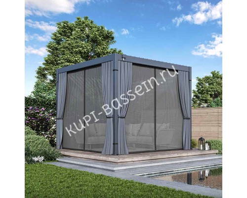 Пергола биоклиматическая Aquaviva Интро Отдельностоящая- 3X3 (Антрацит)