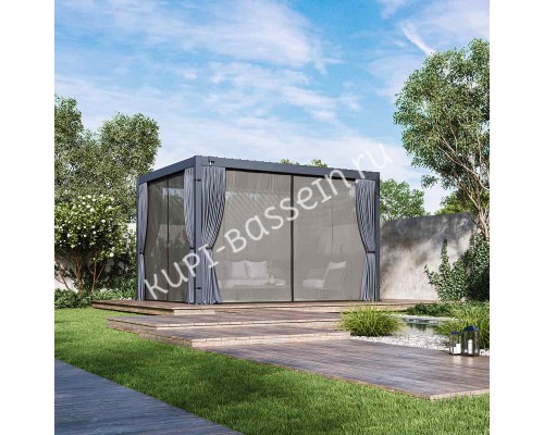 Пергола биоклиматическая Aquaviva Интро Отдельностоящая- 4X3 (Антрацит)