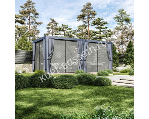 Пергола биоклиматическая Aquaviva Интро Отдельностоящая- 6X3 (Антрацит)