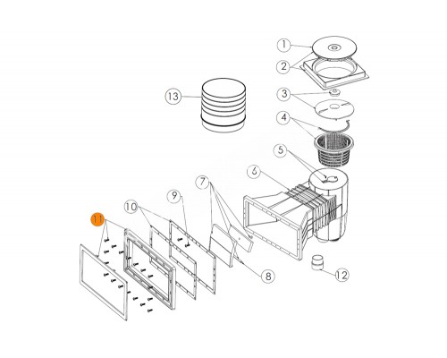 MARC-47653 — Фланец с винтами и декоративной накладкой (п.