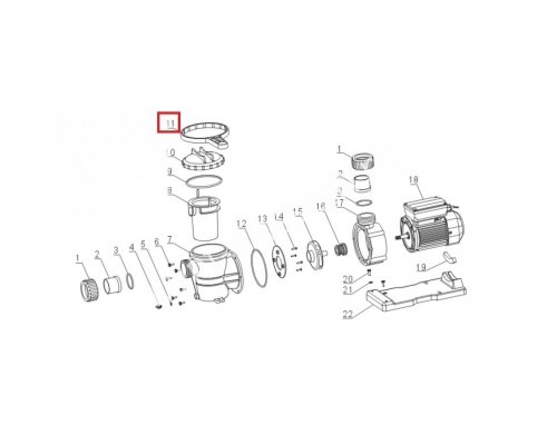 Гайка крышки префильтра насоса Aquaviva VWS/STP 25-120