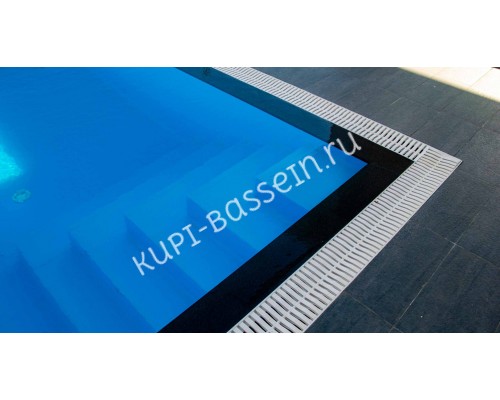 Пленка для отделки бассейнов синяя Uni color Blue 8283 Haogenplast ш.2,05 м