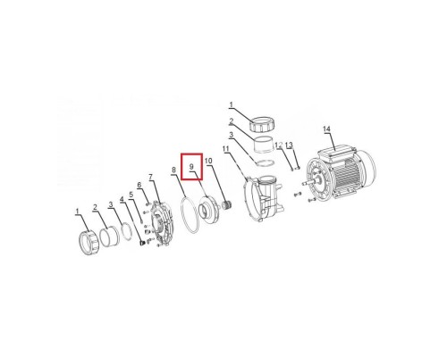 Крыльчатка насоса Aquaviva OS/LP150T, OS/LP200 Крыльчатка насоса Aquaviva OS/LP150T, OS/LP200