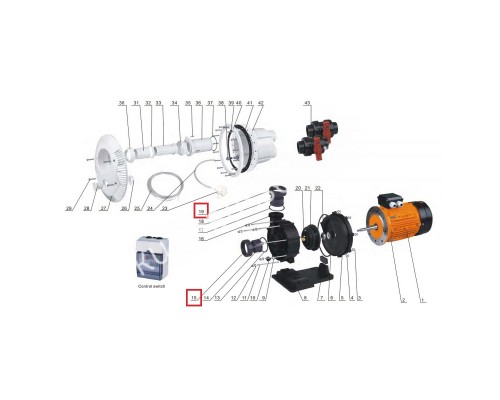 Гайка соединительной муфты насоса противотока Aquaviva AV-JET