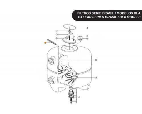 Сепаратор фильтра BRASIL Kripsol L640мм R864 BC.A/RFD0118.10R