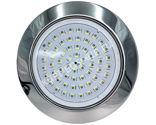 Прожектор светодиодный Aquaviva (LED028-99led) 6W RGB/4M стальная рамка  + закладная