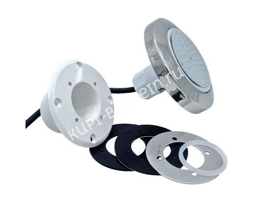 Прожектор светодиодный Aquaviva (LED028-99led) 6W RGB/4M стальная рамка  + закладная