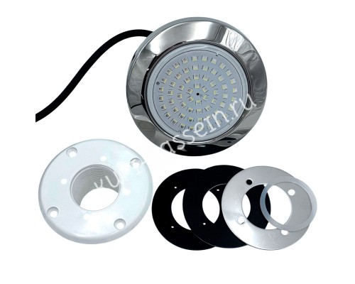Прожектор светодиодный Aquaviva (LED028-99led) 6W RGB/4M стальная рамка  + закладная