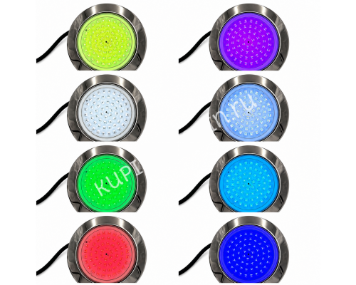 Прожектор светодиодный Aquaviva (LED028-99led) 6W RGB/4M стальная рамка  + закладная