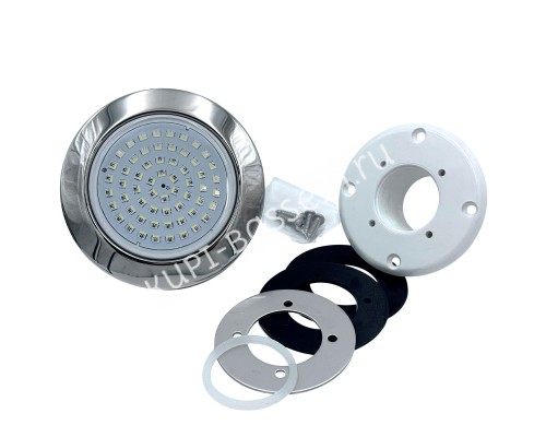 Прожектор светодиодный Aquaviva (LED028-99led) 6W RGB/4M стальная рамка  + закладная