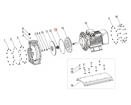 Сальник (компл.) насоса FSE Mayer Schwimmbad F01250039