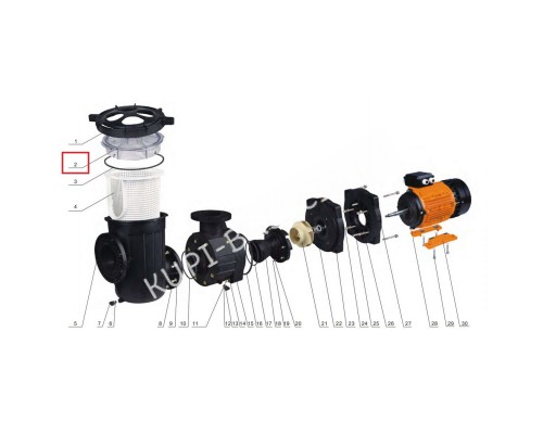 Прозрачная крышка префильтра насоса Aquaviva AVP серии