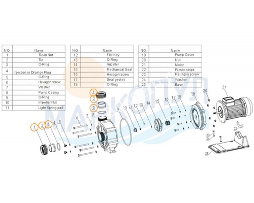 Рабочее колесо насоса WTB400T Mayer Schwimmbad A03050261