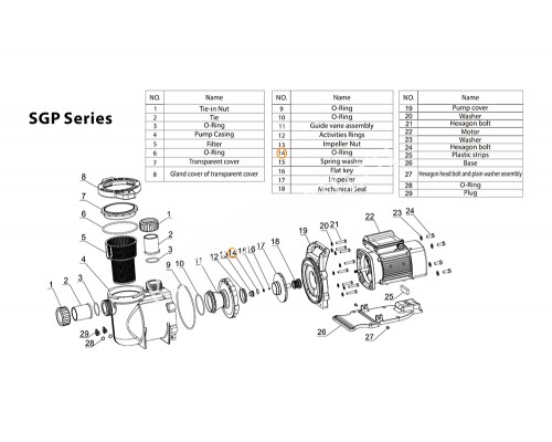 Крышка префильтра насоса SLP400-1000T Mayer Schwimmbad A13120020