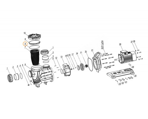 Муфта d90 насоса SLP400-500T Mayer Schwimmbad (компл. 2 шт.) N03000178