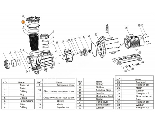 Муфта d90 насоса SLP400-500T Mayer Schwimmbad (компл. 2 шт.) N03000178