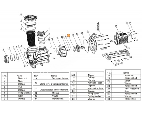Муфта d110 насоса SLP750-1000T Mayer Schwimmbad (компл. 2 шт.) N03000163