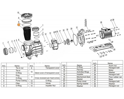 Муфта d110 насоса SLP750-1000T Mayer Schwimmbad (компл. 2 шт.) N03000163