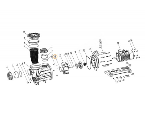 Муфта d110 насоса SLP750-1000T Mayer Schwimmbad (компл. 2 шт.) N03000163