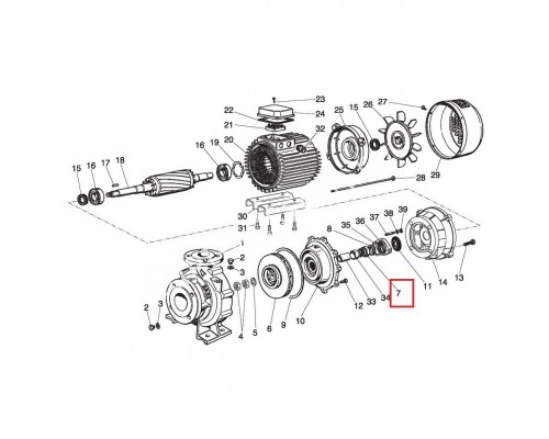 Сальник для насосов Saer IR4P Cast Iron вращ. часть (54250398)