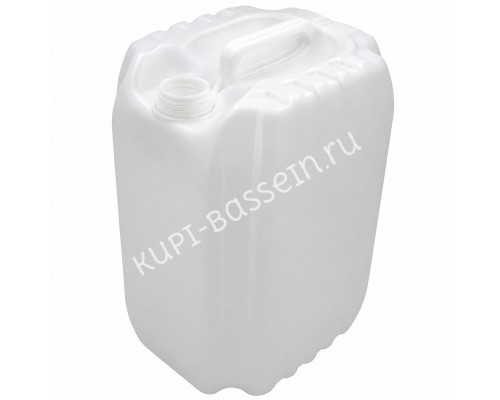 Канистра белая (20л, без крышки, прозрачная, 0.85кг)