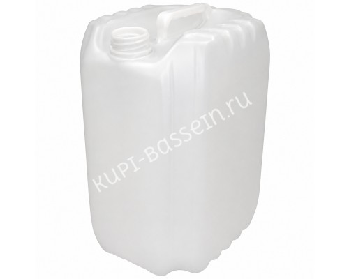 Канистра белая (30л, без крышки, прозрачная, 1.2кг)