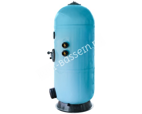 Фильтр AquaViva HS800 (25м3/ч, 800мм, 998кг, 2,5 бар,1,2м, голубой) бок, 1.5" + люк д/выгр и см/окн