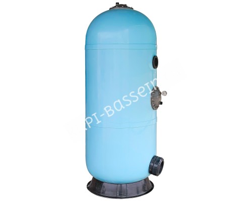 Фильтр AquaViva HS800 (25м3/ч, 800мм, 998кг, 2,5 бар,1,2м, голубой) бок, 1.5" + люк д/выгр и см/окн