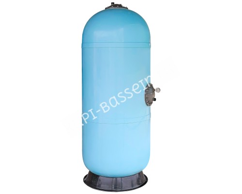 Фильтр AquaViva HS800 (25м3/ч, 800мм, 998кг, 2,5 бар,1,2м, голубой) бок, 1.5"