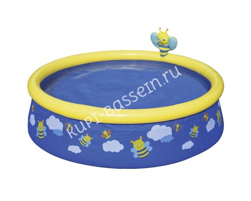 Надувной бассейн Bestway 57326 Пчелки с разбрызгивателем 152x38 см