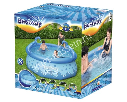 Надувной бассейн Bestway 57397 (274x76 см) с разбрызгивателями