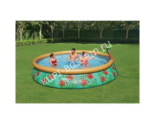 Надувной круглый бассейн Bestway 57416 Paradise Palms 457x84 см с фильтром Надувной круглый бассейн Bestway 57416 Paradise Palms 457x84 см с фильтром