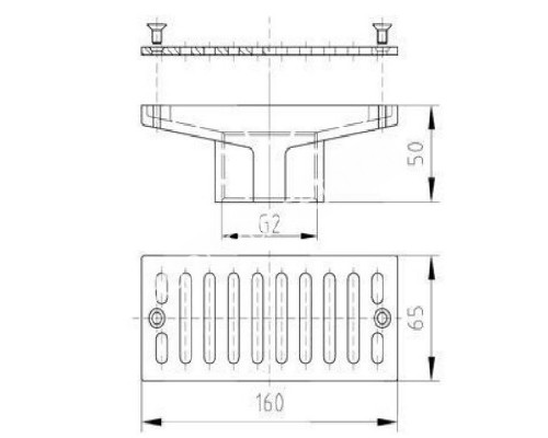 Форсунка всасывающая для перелива Fitstar 2210020, ВР 2", для бассейна