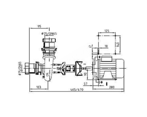Насос Fitstar 7753650 (220/380В, 63м3/ч, 2.6Квт) для бассейна