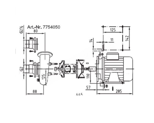 Насос Fitstar 7754050 для бассейна (220/380В, 63м3/ч, 2.6Квт)