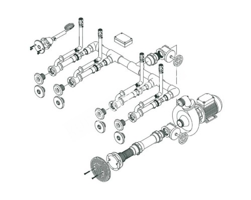 Гидромассаж Fitstar Standard 8697220 для бассейна с насосом и форсунками