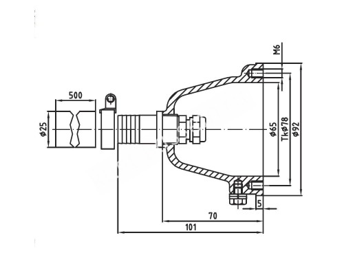 Закладной короб Fitstar 8710050 для пневмокнопки,пьезокнопки