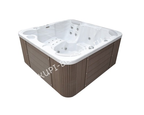 Гидромассажный бассейн IQUE Corsica 2000-CFL 200х200 см Brushed walnut Гидромассажный бассейн IQUE Corsica 2000-CFL 200х200 см Brushed walnut