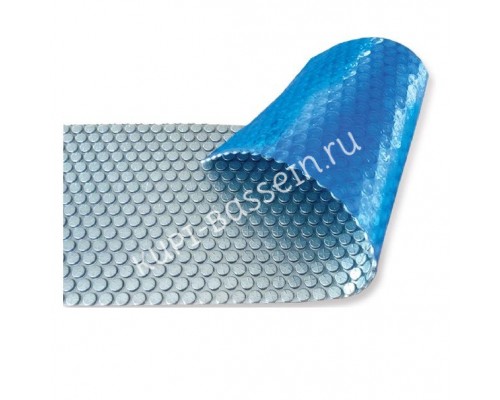 Солярное покрытие Aquaviva Platinum Bubbles для бассейна 3х50 м, серебро/голубой